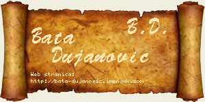 Bata Dujanović vizit kartica